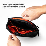 ALPAKA Flight Sling Bag 1L - Small Men's Crossbody Bag with YKK Zipper, Adjustable & Detachable Shoulder Strap, Weather - resistant Fabric Compact EDC Sling for Daily Essentials (Black X - Pac VX42)