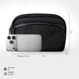 ALPAKA Flight Sling Bag 1L - Small Men's Crossbody Bag with YKK Zipper, Adjustable & Detachable Shoulder Strap, Weather - resistant Fabric Compact EDC Sling for Daily Essentials (Black X - Pac VX42)