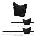 ALPAKA Flow Satchel Mini 2L - Crossbody Bag, Water Resistant Shoulder Bag, Expandable Bottle Pocket, YKK Zippers, Key Tether, Adjustable Strap, Travel Luggage Sleeve, Black Axoflux 210D Fabric