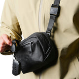 ALPAKA Go Sling Nano 1.6L Compact Camera Sling Bag for Men - Small EDC Crossbody Bags for Point & Shoot Cameras - Weatherproof Shoulder Bag with Detachable Strap (8.6"x5.3"x3.2") - Black X - Pac VX21