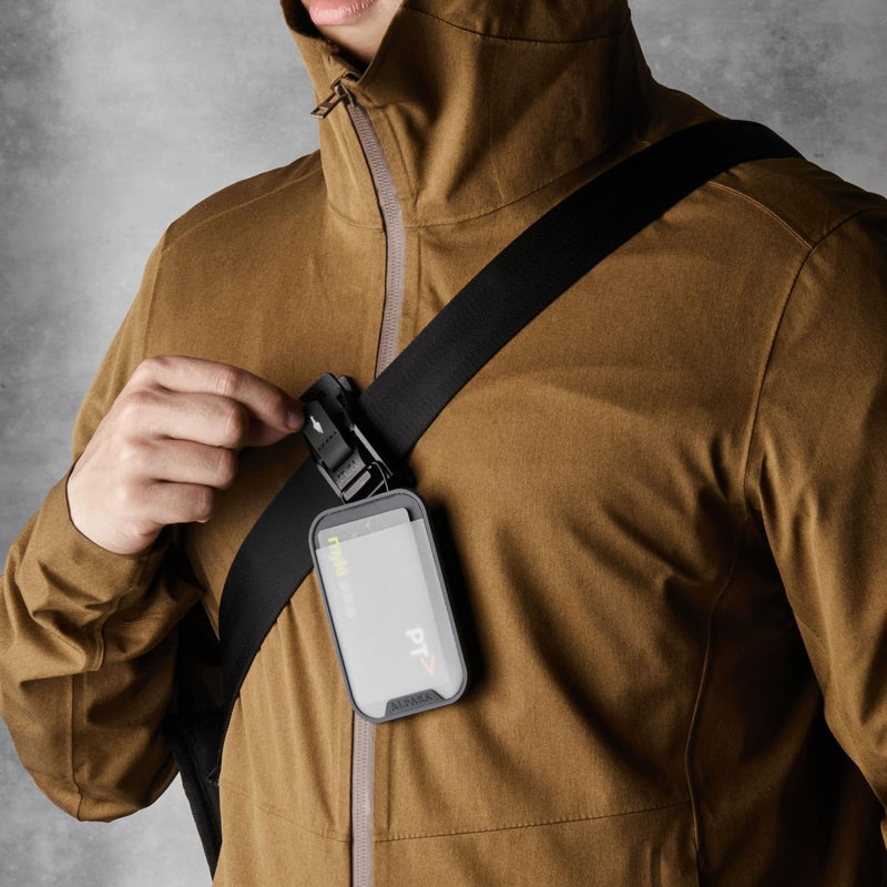 ALPAKA HUB Cardholder - Waterproof and Versatile Card Wallet - Front Pocket for ID Tag or Transport Card - Back Pocket Holds 2 to 4 Cards - Includes HUB Clip