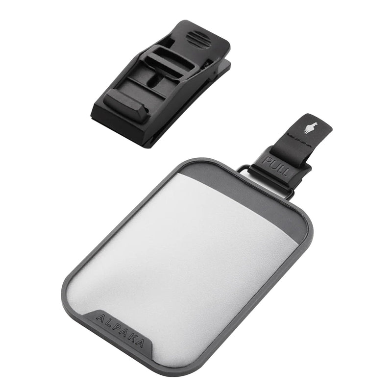 ALPAKA HUB Cardholder - Waterproof and Versatile Card Wallet - Front Pocket for ID Tag or Transport Card - Back Pocket Holds 2 to 4 Cards - Includes HUB Clip