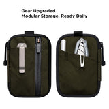 ALPAKA HUB Pouch Pro EDC Organizer - Small Tool Pouch for Electronics, Cables with YKK Zipper, Daily Use and Travel - Army Green Axogrid 300D Weatherproof UV Resistant Fabric