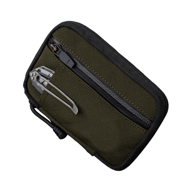 ALPAKA HUB Pouch Pro EDC Organizer - Small Tool Pouch for Electronics, Cables with YKK Zipper, Daily Use and Travel - Army Green Axogrid 300D Weatherproof UV Resistant Fabric