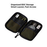ALPAKA HUB Pouch Pro EDC Organizer - Small Tool Pouch for Electronics, Cables with YKK Zipper, Daily Use and Travel - Army Green Axogrid 300D Weatherproof UV Resistant Fabric