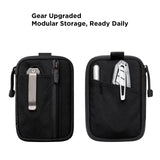 ALPAKA HUB Pouch Pro EDC Organizer - Small Tool Pouch for Electronics, Cables with YKK Zipper, Daily Use and Travel - Black Axogrid 300D Weatherproof UV Resistant Fabric