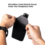 ALPAKA HUB Sunglasses Pouch - Microfibre Lined Stretch Holder with Anti Scratch Nylon 840D Weatherproof Fabric Travel Glasses Small Organizer Men & Women - HUB Clip Attaches Backpack Strap