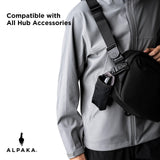 ALPAKA HUB Sunglasses Pouch - Microfibre Lined Stretch Holder with Anti Scratch Nylon 840D Weatherproof Fabric Travel Glasses Small Organizer Men & Women - HUB Clip Attaches Backpack Strap