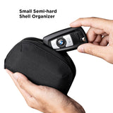 ALPAKA Hub Zip Pocket Black Axoflux 300D - Zipper Wallet - Key Pouch for Car Keys - 30 Cards Max - Two Accordion Storage Sections - Magnetic Closure SD Card Case - HUB Accessories Compatible