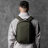 ALPAKA Metro Backpack, 12L Compact Commuter Bag for Thin 14" Laptops - Durable Fleece - lined Sleeve, Wide Top Access, Weatherproof Green Axogrid 210D with Stylish Subtle Checkered Texture for Daily Use