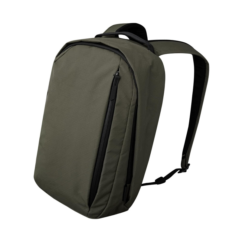 ALPAKA Metro Backpack, 12L Compact Commuter Bag for Thin 14" Laptops - Durable Fleece - lined Sleeve, Wide Top Access, Weatherproof Green Axogrid 210D with Stylish Subtle Checkered Texture for Daily Use