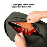 ALPAKA Metro Backpack, 12L Compact Commuter Bag for Thin 14" Laptops - Durable Fleece - lined Sleeve, Wide Top Access, Weatherproof Green Axogrid 210D with Stylish Subtle Checkered Texture for Daily Use