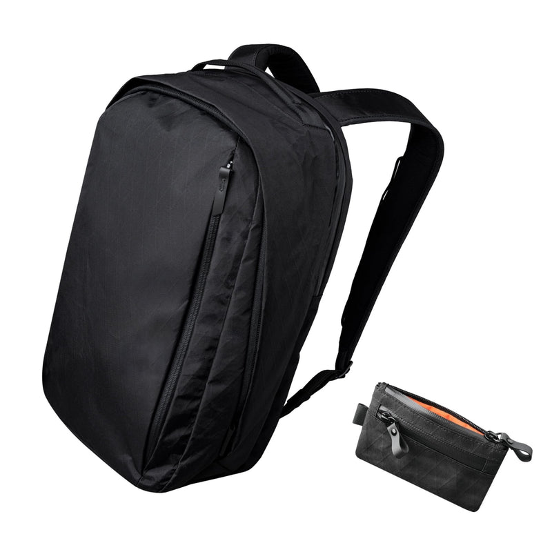 ALPAKA Metro Backpack Pro and Zip Pouch - Fits 15.6" Laptop Business Travel Backpack with YKK Zippers, MOD Key Leash & Luggage Pass - through, RFID - Blocking Small Cash and Card Zip Wallet with YKK Zipp