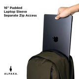 ALPAKA Metro Backpack Pro and Zip Pouch - Fits 15.6" Laptop Business Travel Backpack with YKK Zippers, MOD Key Leash & Luggage Pass - through, RFID - Blocking Small Cash and Card Zip Wallet with YKK Zippe