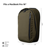 ALPAKA Metro Backpack Pro for Men - Fits 16" Laptop Business Travel Backpack with YKK Zippers, MOD Key Leash,Axoflux 600D (Army Green)