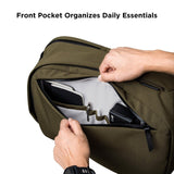 ALPAKA Metro Backpack Pro for Men - Fits 16" Laptop Business Travel Backpack with YKK Zippers, MOD Key Leash,Axoflux 600D (Army Green)