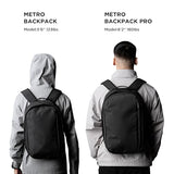 ALPAKA Metro Backpack,12L Small commuter Backpack - Fits Most 14" Laptops - Soft - touch fleece - lined device sleeve (Black)