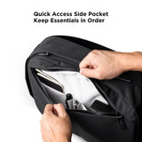 ALPAKA Metro Backpack,12L Small commuter Backpack - Fits Most 14" Laptops - Soft - touch fleece - lined device sleeve (Black)