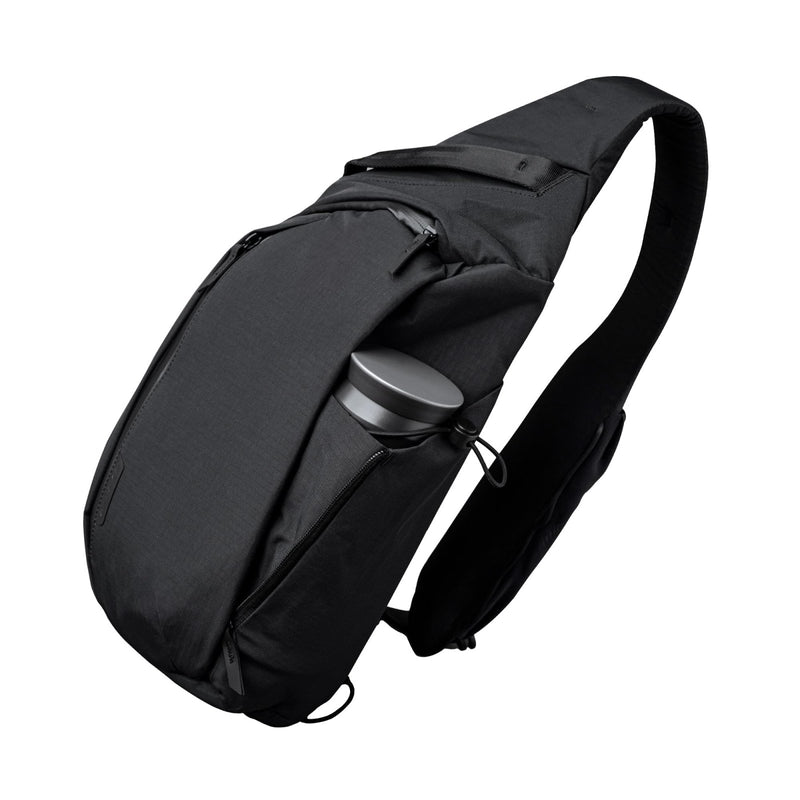 ALPAKA Metro Crossbody Right Shoulder 7.5L - Crossbody Bag Men,Sling Backpack - Fits 11" Tablet - Single Shoulder with YKK Zipper - Expandable Water Bottle Pocket - Phone Sleeve - Black Axoflux 210D
