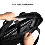 ALPAKA Metro Tote 14L Water - Resistant Zipper Tote Bag, Fits 16 Inch Laptop with Sleeve,Tablet Pocket,Detachable Key Clip External Water Bottle Holder for Commuter Work Travel Black