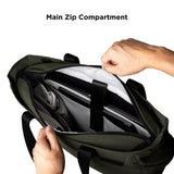 ALPAKA Metro Tote 14L Water - Resistant Zipper Tote Bag, Fits 16 Inch Laptop with Sleeve,Tablet Pocket,Detachable Key Clip External Water Bottle Holder for Commuter Work Travel Black