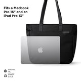 ALPAKA Metro Tote Bag and HUB Carabiner(L) - Build 16" Laptop & Tablet Sleeve with zipper, External Bottle Pocket,Luggage pass - through; EDC Carabiner for Keys - Tactical Gear & Backpack Accessories.