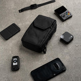 ALPAKA Modular Sling V2 - Mini Sling Bag for Phone, Magnetic Quick Access, EDC Crossbody Bag with Adjustable Strap, Black X - Pac VX21 Weatherproof Fabric