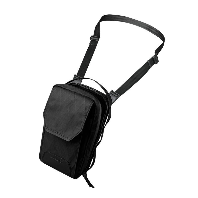 ALPAKA Modular Sling V2 - Mini Sling Bag for Phone, Magnetic Quick Access, EDC Crossbody Bag with Adjustable Strap, Black X - Pac VX21 Weatherproof Fabric