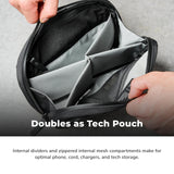 ALPAKA Toiletry Bag - Comes with a Shoulder and Wrist Strap - 2 Internal Dividers and 2 Mesh Pockets - Doubles as EDC Pouch - Optimally Sized Accordion - Style Toiletry Bag For Men