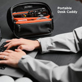 ALPAKA Vertex Pouch - All - in - One Sling Bag, EDC Pouch, and Desk Caddy - Fits an iPad Mini, Headphones, and More - Weatherproof Black X - Pac RX36 Fabric
