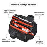 ALPAKA Vertex Pouch - All - in - One Sling Bag, EDC Pouch, and Desk Caddy - Fits an iPad Mini, Headphones, and More - Weatherproof Black X - Pac RX36 Fabric