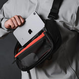 ALPAKA Vertex Pouch - All - in - One Sling Bag, EDC Pouch, and Desk Caddy - Fits an iPad Mini, Headphones, and More - Weatherproof Black X - Pac RX36 Fabric