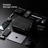 ALPAKA Vertex Pouch - All - in - One Sling Bag, EDC Pouch, and Desk Caddy - Fits an iPad Mini, Headphones, and More - Weatherproof Black X - Pac RX36 Fabric