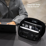 ALPAKA Vertex Pouch Mini 2L - EDC Sling Bag, Fits E - Readers and a Large Smart Phone or Small Essentials, Mens Crossbody Travel Bag, Weatherproof Black Axoflux 300D Fabric