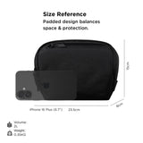ALPAKA Vertex Pouch Mini 2L - EDC Sling Bag, Fits E - Readers and a Large Smart Phone or Small Essentials, Mens Crossbody Travel Bag, Weatherproof Black Axoflux 300D Fabric