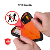 ALPAKA Zip Card Pouch - Card Wallet and Coin Pouch - Holds 12 - 20 Cards and Cash Holder with Grey Axoflux, RFID Blocking Weatherproof Material