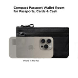 ALPAKA Zip Clutch Black X - Pac VX21 - Functions as Zipper Wallet and EDC Carrier - Weatherproof and RFID Blocking Material - 3 External Slots for EDC Gear - 3 Inside Pockets