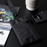 ALPAKA Zip Clutch Black X - Pac VX21 - Functions as Zipper Wallet and EDC Carrier - Weatherproof and RFID Blocking Material - 3 External Slots for EDC Gear - 3 Inside Pockets