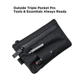 ALPAKA Zip Clutch Black X - Pac VX21 - Functions as Zipper Wallet and EDC Carrier - Weatherproof and RFID Blocking Material - 3 External Slots for EDC Gear - 3 Inside Pockets