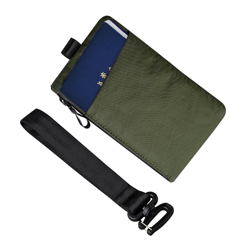ALPAKA Zip Clutch Dark Green X - Pac VX21 - Functions as Zipper Wallet and EDC Carrier - Weatherproof and RFID Blocking Material - 3 External Slots for EDC Gear - 3 Inside Pockets