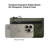 ALPAKA Zip Clutch Dark Green X - Pac VX21 - Functions as Zipper Wallet and EDC Carrier - Weatherproof and RFID Blocking Material - 3 External Slots for EDC Gear - 3 Inside Pockets
