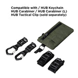ALPAKA Zip Clutch Dark Green X - Pac VX21 - Functions as Zipper Wallet and EDC Carrier - Weatherproof and RFID Blocking Material - 3 External Slots for EDC Gear - 3 Inside Pockets