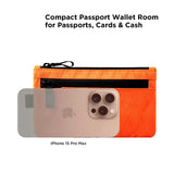 ALPAKA Zip Clutch Hot Orange X - Pac VX25 - Functions as Zipper Wallet and EDC Carrier - Weatherproof and RFID Blocking Material - 3 External Slots for EDC Gear - 3 Inside Pockets