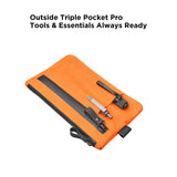ALPAKA Zip Clutch Hot Orange X - Pac VX25 - Functions as Zipper Wallet and EDC Carrier - Weatherproof and RFID Blocking Material - 3 External Slots for EDC Gear - 3 Inside Pockets