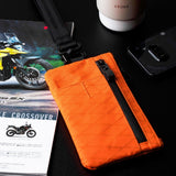 ALPAKA Zip Clutch Hot Orange X - Pac VX25 - Functions as Zipper Wallet and EDC Carrier - Weatherproof and RFID Blocking Material - 3 External Slots for EDC Gear - 3 Inside Pockets