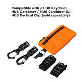 ALPAKA Zip Clutch Hot Orange X - Pac VX25 - Functions as Zipper Wallet and EDC Carrier - Weatherproof and RFID Blocking Material - 3 External Slots for EDC Gear - 3 Inside Pockets