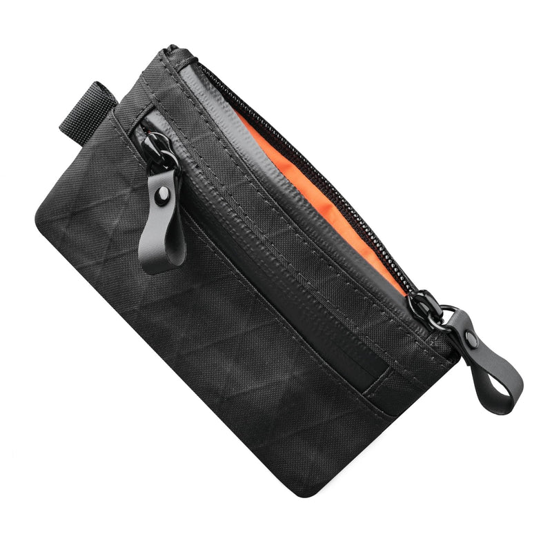 ALPAKA Zip Pouch Black X - Pac - RFID - Blocking Small Cash and Card Zip Wallet with Carbon Neutral, Weatherproof Fabrics, YKK Zipper, EDC Pouch for Men Travel