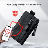 ALPAKA Zip Pouch Black X - Pac - RFID - Blocking Small Cash and Card Zip Wallet with Carbon Neutral, Weatherproof Fabrics, YKK Zipper, EDC Pouch for Men Travel