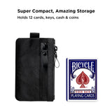 ALPAKA Zip Pouch Black X - Pac - RFID - Blocking Small Cash and Card Zip Wallet with Carbon Neutral, Weatherproof Fabrics, YKK Zipper, EDC Pouch for Men Travel