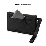 ALPAKA Zip Pouch Max V2 - Black Axoflux 210D Water Resistant Fabric, Weatherproof YKK Zippers,Front Zip Pocket, Compact Men Sling Bag - Passport Holder & Travel Wallet Pouch for Family Men